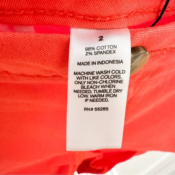 Express Chino Shorts Orange sz 2 - Picture 4 of 4